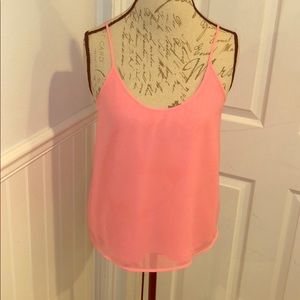 Pink thin strap top